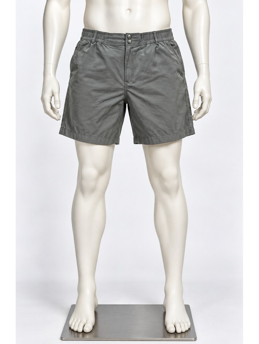 BURLEBO Men’s M Gray Performance Shorts Stretch Outdoor Fishing Hiking